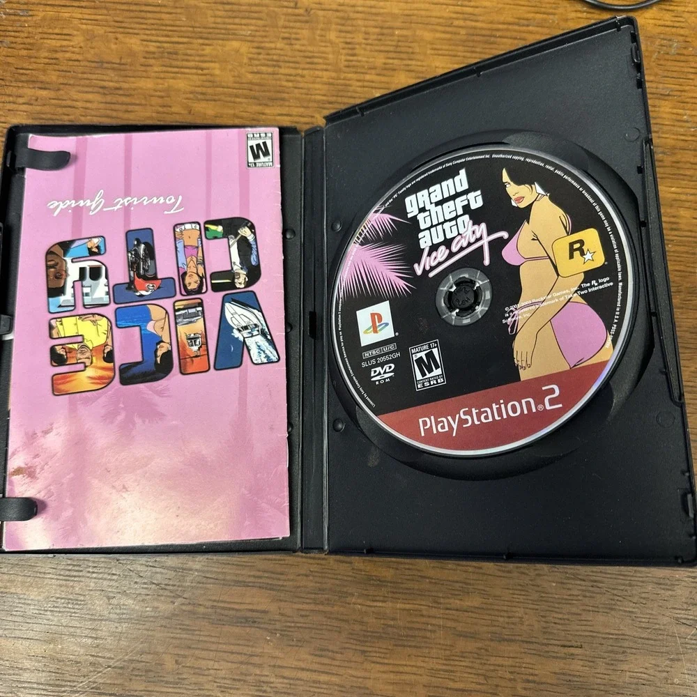 Grand Theft Auto: Vice City (Sony PlayStation 2, 2002) GTA PS2 Black Label CIB
